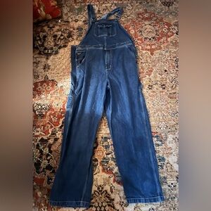Men's Relaxed Fit Blue Denim Overalls